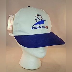 VINTAGE 1998 France World Cup FIFA New With Tags Hat Retro Futbol